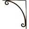 Ekena Millwork Legacy Wrought Iron Bracket, (Single center brace), Antiqued Brass 1 1/2"W x 12"D x 15"H BKTM01X12X15SLEABS - alternate 2